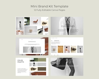 Mini Brand Kit Template | Editable Visual Identity & Creative Direction in Canva