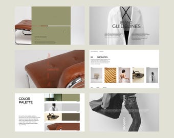 Brand Guidelines Template | Minimal Brand Book Canva Template | Editorial Brand Identity PDF | Creative Studio & Lifestyle Brands