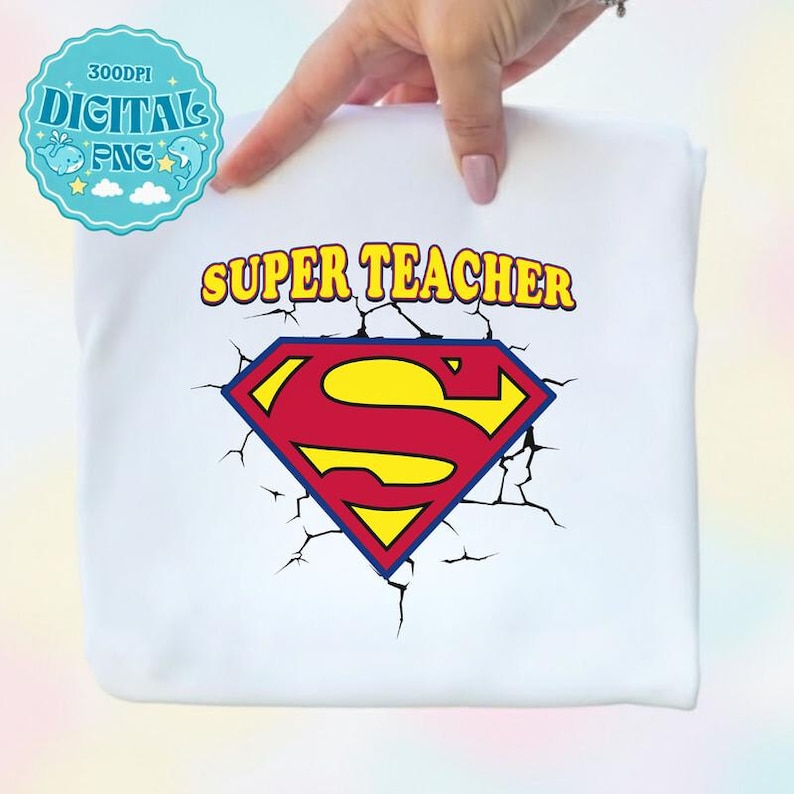 Super Lehrer Png, Bester Lehrer Png, Held Lehrer Png, Erster Lehrer Tag Png, Schulanfang Png, Lehrer Wertschätzung Geschenk Bild 1