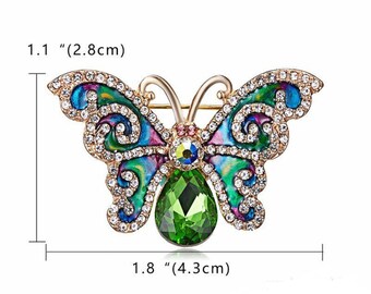 BETSY JOHNSON Jeweled Magnetic Lucky Elephant Crystal Brooch or Needle Minders for Cross Stitch Pattern Fabric Holder Lavender Large