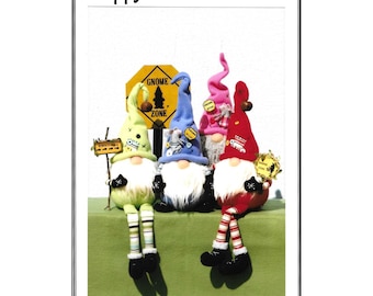 Roly-Poly Chubby Gnomes Pattern Design Dolls Home Holiday Decor Toy 15.5&quot;