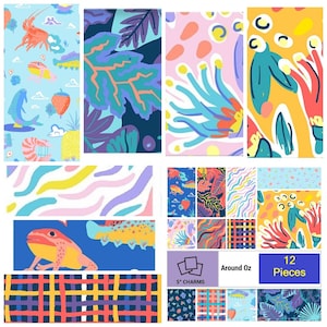 5&quot; Squares Charm Pack &quot;Around Oz&quot; 12 Pieces Hansen Fabrics