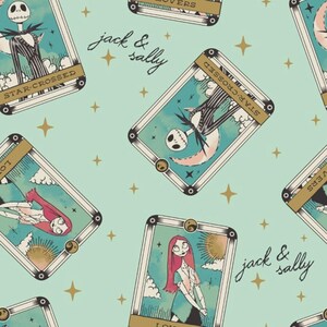 Natten före jul Jack Skellington NBX Baby Barn Mintgrönt Bomullstyg i metervara