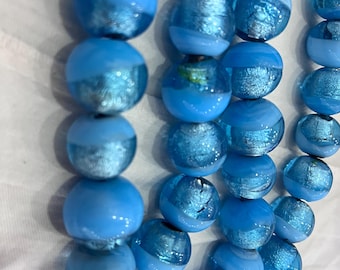 Handgefertigte Blaue Glasperlen Set Captivating Shim 10 Stück