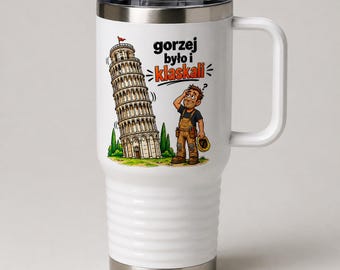 Gorzej Bylo i Klaskali コントラクター トラベル マグ タンブラー 20 オンス