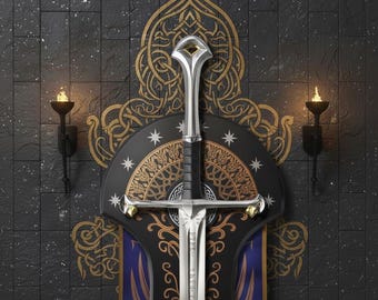 King Aragorn Handmade Sword Replica | Stainless Steel Fantasy Cosplay with Scabbard