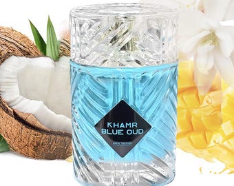 Oud Khamr Blue Oud EDP 100ml – Oriental Woody Unisex Perfume | Long Lasting Oud & Floral Scent | Luxury Arabic Fragrance