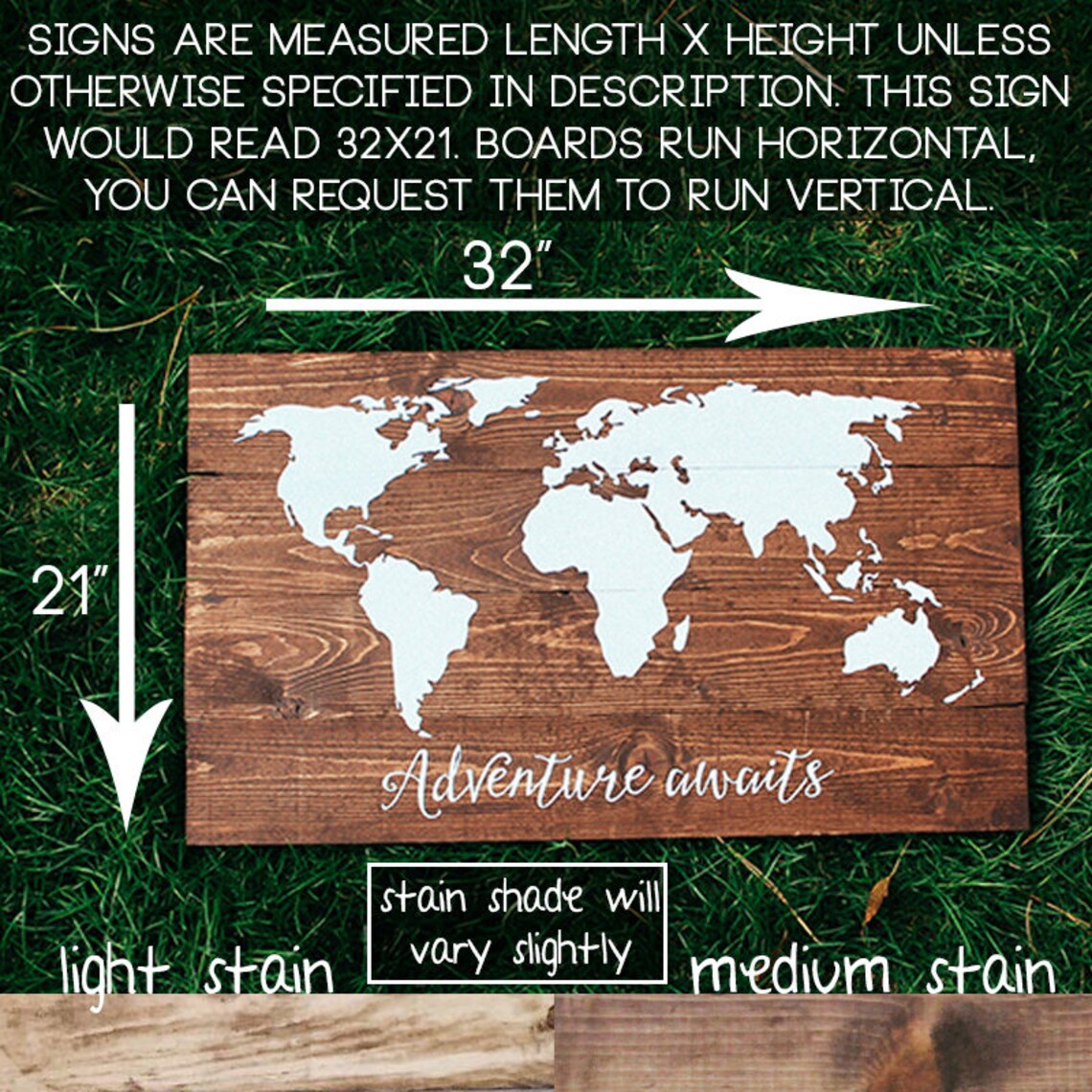 LARGE Wooden World Map Wood Sign Pallet Decoration Family Etsy