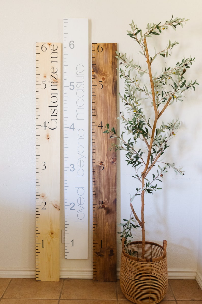 HAND PAINTED Growth Ruler Growth Chart Measuring Stick Kid Etsy
