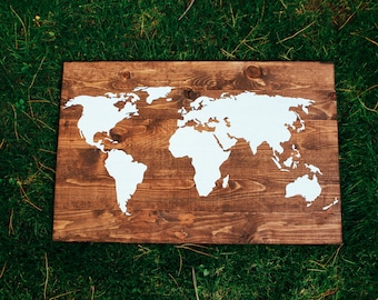 LARGE Wooden World map wood sign pallet decoration family room, living room, customize, custom home decor, custom world map, welcome gift