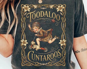 Comfort Colors® Retro Roller Girl shirt: Toodaloo Cuntaroos Funny Top