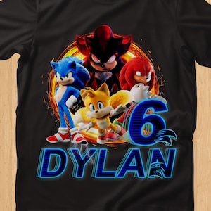 Custom Sonic Birthday Shirt: Personalized Family Matching Outfit