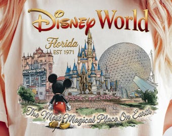 Comfort Colors® Vintage Mickey and Friends Disneyworld-shirt, Disney 2026 Trip Vaction