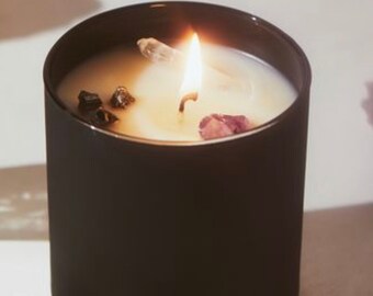 Santal Noir Crystal Candles as seen at Anthropologie
