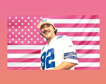 Morgan Wallen Pink USA Flag Tapestry – Country Singer Wall Flag Aesthetic Dorm Room Frat Decor Banner