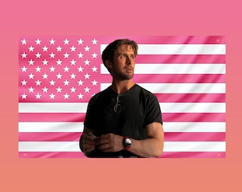 Ryan Gosling Project Hail Mary Flag – Sci Fi Movie Pink USA Flag Aesthetic Space Wall Decor Dorm Room Frat
