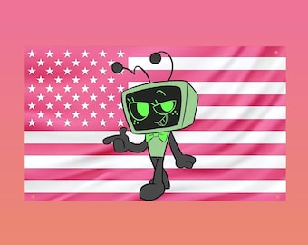 Vee Dandy World US Flag, Roblox Pink Tapestry, Gaming Wall Decor, Frat Room Flag, Roblox Fan Gift