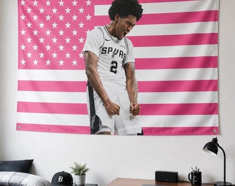 Pink Dylan Harper Flagge, San Antonio Spurs Pink US Flagge, Harper Basketball Wandteppich, Sport Wohnheim Dekor