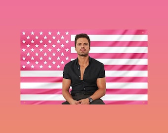 Bucky Barnes Pink USA Flag – Winter Soldier Aesthetic Wall Flag - Sebastian Stan Pink Flag