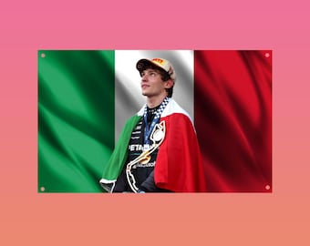 Kimi-Antonelli-Flagge, italienische Formel-1-Fahrerflagge, Formel-Rennsport-Wandbanner, Motorsport-Zimmerdekoration, Geschenk für Rennsportfans