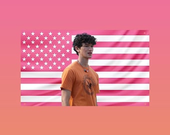 Luke Castellan Fahne | Charlie Bushnell Percy Jackson inspiriert | Disney Fantasy Amerikanische Flagge Wandbehang