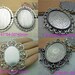 5pcs inner-30x40mm Antique Silver Oval Cameo Cabochon Base Setting charm pendant B30x40
