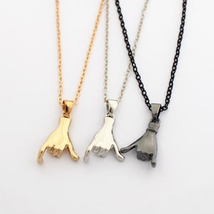 1 Pair Pinky Promise Necklace, Necklace For Boyfriend, Necklace For Best Friend,BFF  Necklace Couple  Necklace