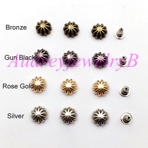 20 Set 9mm Pumpkin Rivet Hit nails Studs Rivets BRONZE Punk Rock DIY Rivet Spike Shoes Bag Belt Leather craft fitting F