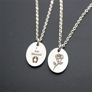 Engravable Necklace,Hand Stamping Blanks Stainless Steel Rectangular Tag Charm ,DIY Stainless Steel fittings