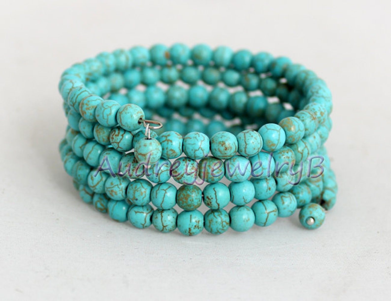 5 Wrap Turquoise Bracelet Turquoise Wrap Bracelet Turquoise Etsy