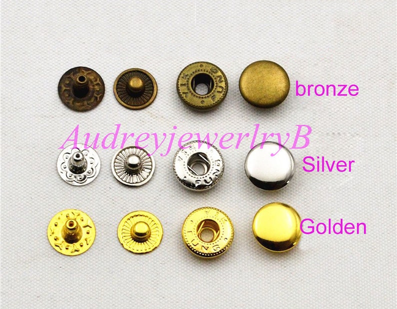 20 Set 10mm Snaps Button Closures Button Rivets Studs Etsy