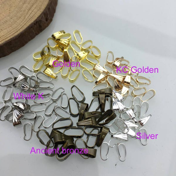 200pcs 3x8mm bélière perle intercalaire suspendus tête corps connecteur lien griffes fermoirs, fermoir attache pour collier de charme