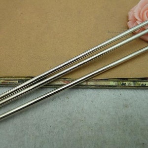 10pcs 3x125mm White K Tone Iron metal hair stick pins with hole