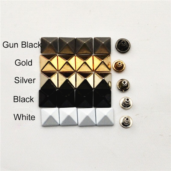 Pyramid Shape Metal Punk Studs DIY for Leather Crafts Coats Purses Handbags