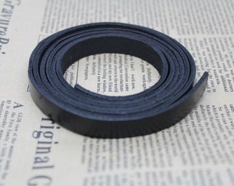 corda di 1m / 10mm nero in pelle pelle pelle strisce accessori materiale in pelle corda cuoio Punk Bracciale