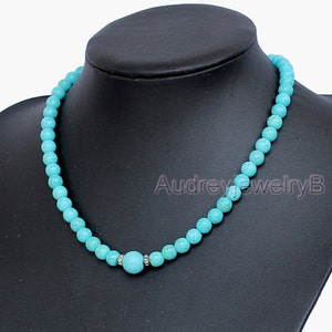 Turquoise necklace turquoise bead necklace wedding necklace statement necklace bridesmaid necklace