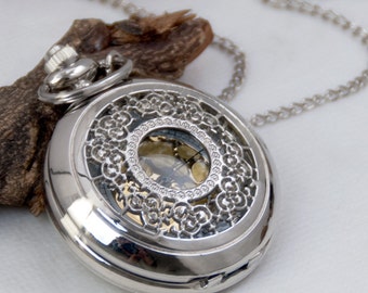 1pcs Large  Watch Charms Pendant with chain /pocket watch/Bridesmaid , Christmas gifts, friends, children's gifts