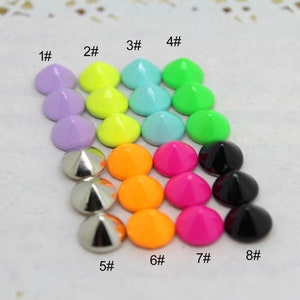 20 Sets DIY Punk multi-color 10mm Bucket Form Nieten Für Leder Basteln Schuhe Tasche Gürtel Ledercraft Accessoires Bild 2