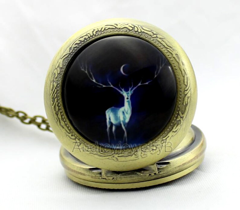 1pcs Deer Watch Pendant with chain pocket watch Bridesmaid Christmas gifts friends children's gifts Thanksgiving Valentine's Day image 4