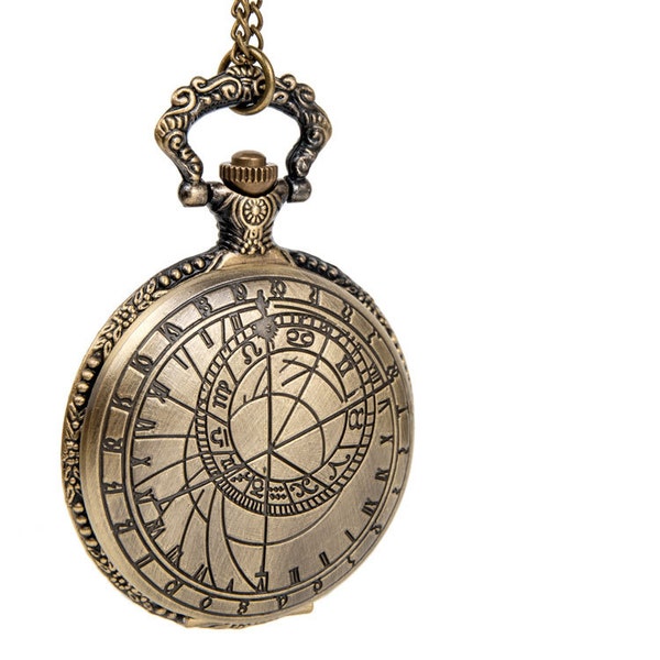 1pcs Large The compass Watch Charms Pendant with chain /pocket watch/Bridesmaid , Christmas gifts, friends, children's gifts