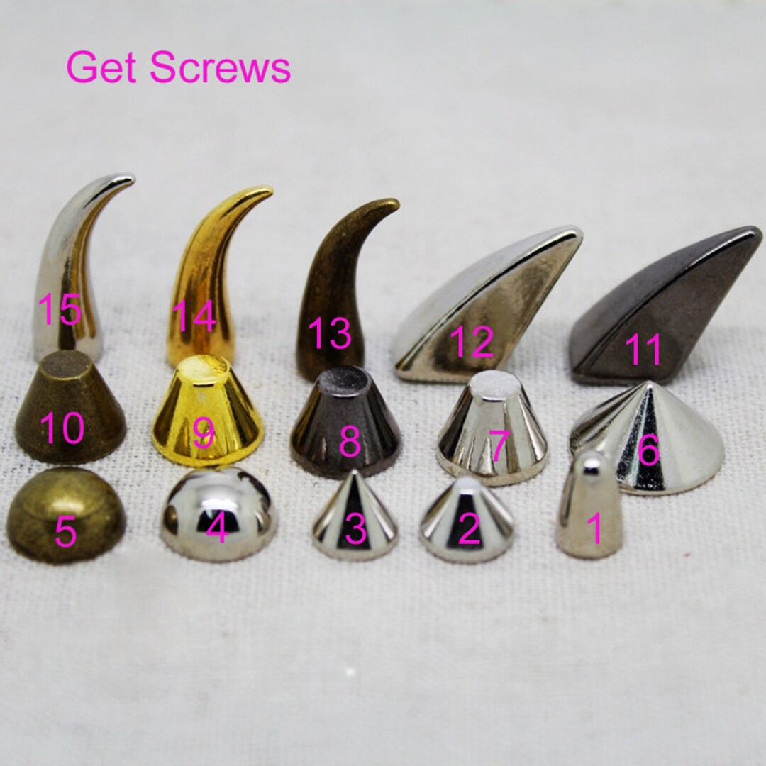 50 Sets Punk Rivet Spikes: DIY Leather Crafts Accessories - Etsy