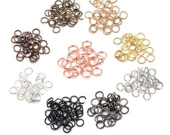 30g- 4-12mm  open gold plated  Iron jump rings  Charm Connector Keychain Jewellery Making Jewelry Findings