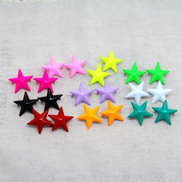 100 pcs 15mm Pentagram rivets Pyramid Studs with claws Rivets DIY Rivet Spike Square Rivet Shoes Bag Belt Leather craft accessories