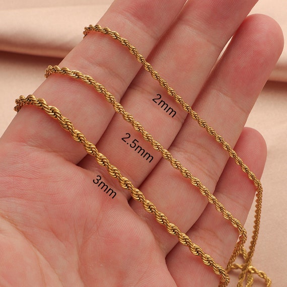 Gold plated rope chain outlet
