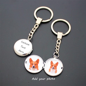Personalized Photo Round Locket Keychain Picture Locket Locket Keychain,Locket Keychain With Photo,Customized Locket With Photo Keychain