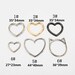 5PCS Alloy Silver Love Heart Ring Connector Leather  Shoes Bag Belt accessories 