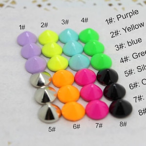 20 Sets DIY Punk multi-color 10mm Bucket Form Nieten Für Leder Basteln Schuhe Tasche Gürtel Ledercraft Accessoires Bild 3