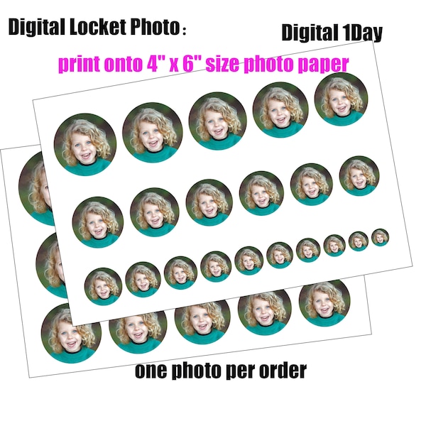 Custom Round Locket Prints Multi different sizes,Locket Photo Prints,Circle Locket Photo,Locket Photo Printing,Locket Print,Photo for Locket