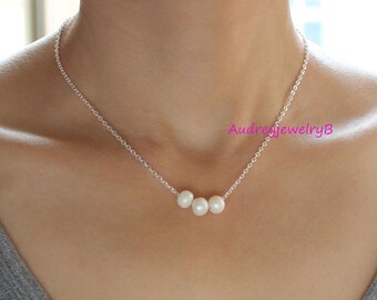Mariage de collier de perles d’eau douce AAA, unique Pearl Bracelet perle de Bar, naturel, fête de mariage, cadeaux de demoiselles d’honneur, mère de bijoux en perles