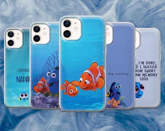 Funda para teléfono Buscando a Nemo Disney Dory para iPhone 17e, 17Pro, 16, 15, 14, 13, 12, Samsung S26, S25, S24, A56, A36, A16, Pixel 10A, 10Pro